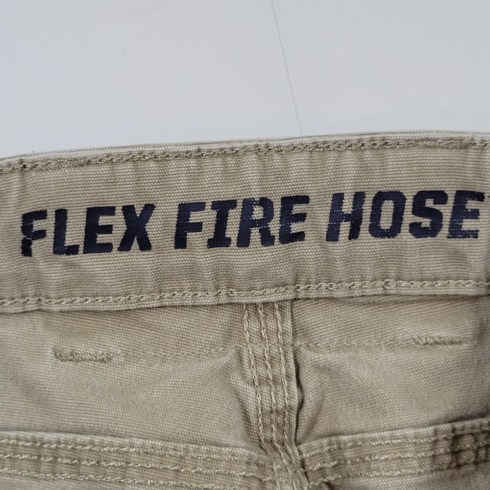Duluth Trading Co Cargo Pants Mens 38x32 Khaki Excellent Flex Fire Hose Work‎